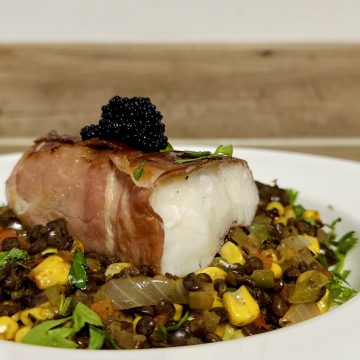 cod-prosciutto-lentils