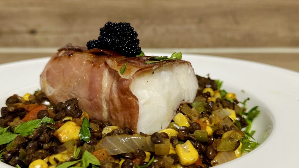 cod-prosciutto-lentils